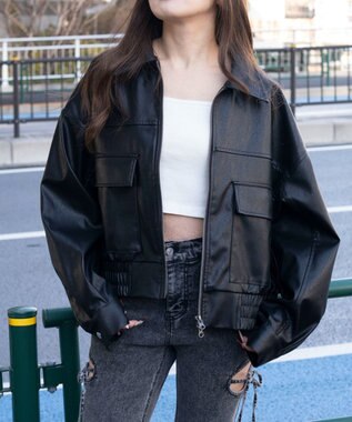 WEGO PUショートジャケット