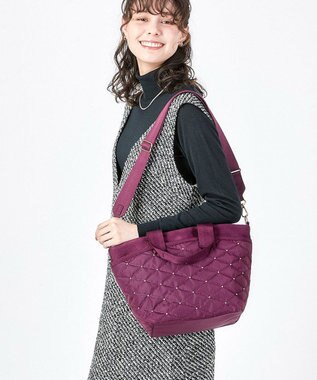 LeSportsac BUCKET TOTE/ワインキルトスタッズ