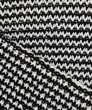 23区 【洗える】ワッフルパターン バイカラー ニット ブラック系