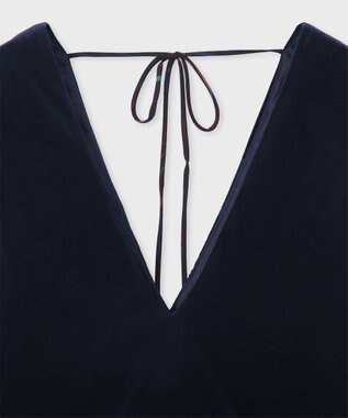 Paul Smith マットベロア ノースリーブドレス ネイビー