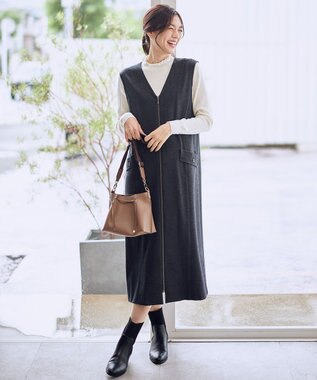 ANY L 【6色展開】フリルネックニット エクリュ