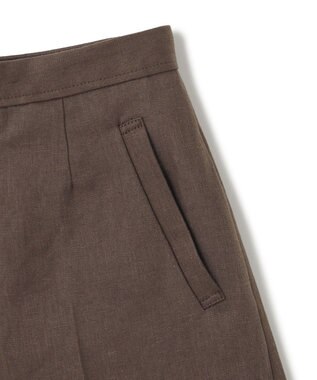 BEIGE， 【CLASSY. 4月号掲載】CRINUM / リネンショートパンツ Dark Brown