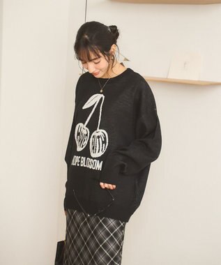 WEGO 【新色追加/ユニセックス着用ITEM/SMLサイズ展開】ジャガードグラフィックプルオーバー（LS） 柄7