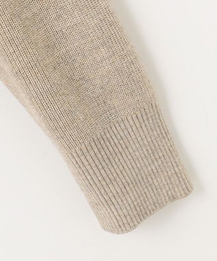 JOSEPH ABBOUD 【キングサイズ・イタリア糸使用/洗える】メリノブレンドモール ジップ ニット ブルゾン ベージュ系