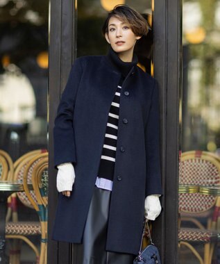 J.PRESS LADIES 【洗える】シンセティックマットleather スカート ブラック系