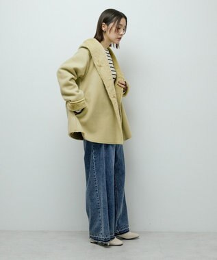 Green Parks フーディガウンコート Yellow