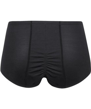 Wing サニタリーショーツ ナイト用 オーガニックコットン混(身生地部) ナプキンがズレにくい 羽付きナプキン対応 【カナウ】 はきこみ丈ふかめ 生理用ショーツ EC8520 ウイング／ワコール ブラック