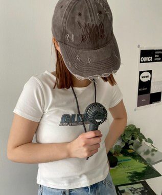 WEGO 【冷却/携帯扇風機/熱中症対策】カラビナ付ハンディファン ダークグレー