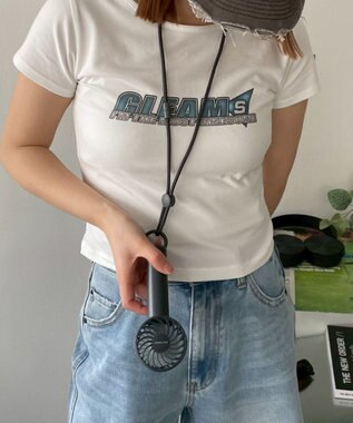 WEGO 【冷却/携帯扇風機/熱中症対策】カラビナ付ハンディファン ダークグレー