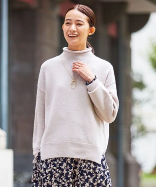 洗える】MERINO CASHMERE ロールネック ニット / J.PRESS LADIES L