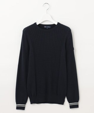 23区GOLF 【WOMEN】【洗える】格子柄  カラーニット ネイビー系