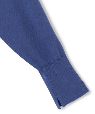 23区 S 【洗える】シルクコットン カーディガン ダルブルー系