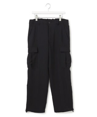 J.PRESS YORK STREET 【UNISEX】ジャージライクツイル カーゴパンツ ブラック系