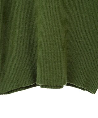 CRAFT STANDARD BOUTIQUE 洗える/とてもち袖フレア釦ボトルネックニットプルオーバー/24AW Green
