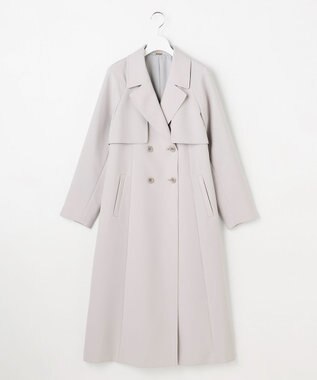 ANY SIS エレガントロング トレンチ コート ライトグレー