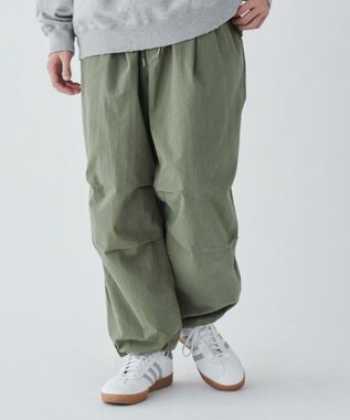 WEGO サイドスリットパラシュートパンツ カーキ