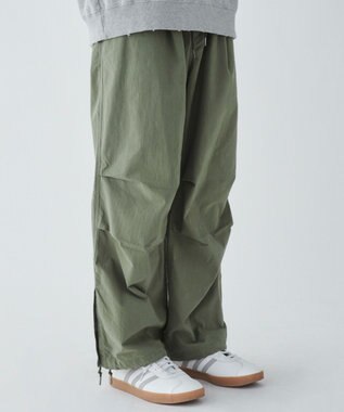 WEGO サイドスリットパラシュートパンツ カーキ