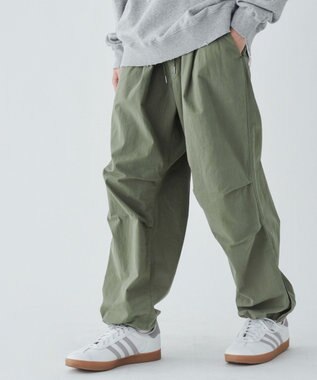 WEGO サイドスリットパラシュートパンツ カーキ