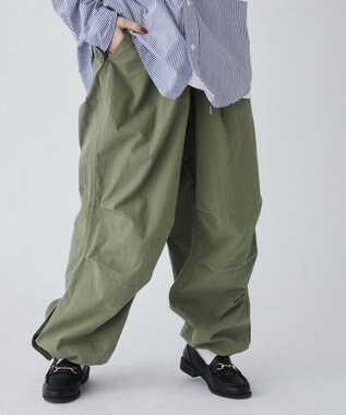 WEGO サイドスリットパラシュートパンツ カーキ