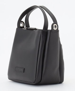 Y'SACCS カウレザー すっきり2wayミニトート ブラック