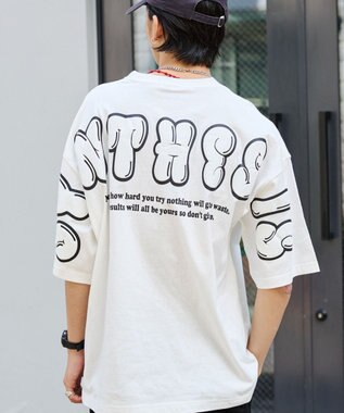 WEGO 【ユニセックス着用ITEM】アクセ付きストレートロゴT（SS） ホワイト