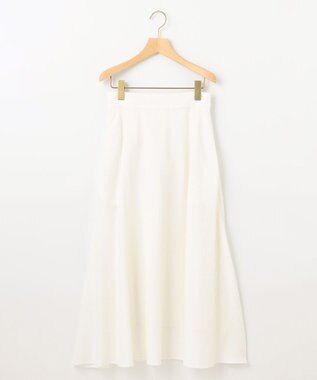 組曲 L ステッチストライプドビー フレアスカート アイボリー系