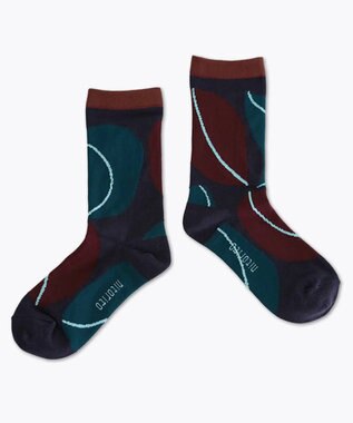 nitorito 【UNISEX】米沢オリジナル柄 nuts 靴下 green