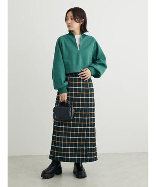 Green Parks ＫＢＦ２ｗａｙクロップドスウェットライクプルオーバー Charcoal Gray