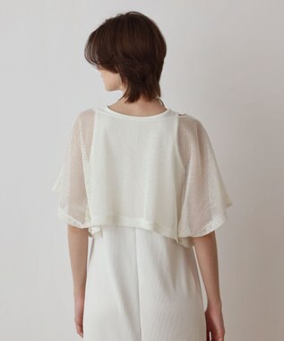 GRACE CONTINENTAL メッシュレイヤードワンピース ホワイト