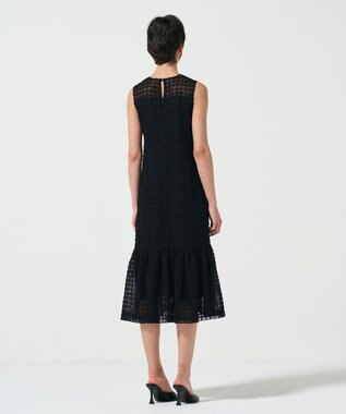 GRACE CONTINENTAL チュールチェックワンピース ブラック