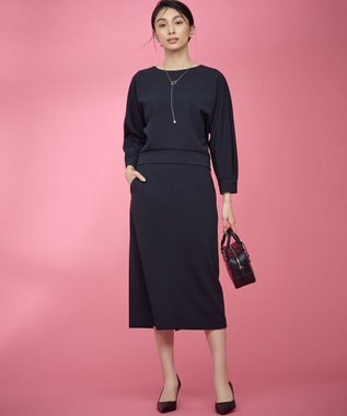 組曲 【KUMIKYOKU NAVY】コンフォータブルアムンゼン ドルマンブラウス ネイビー系