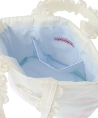 Maison de FLEUR マリエペタルパールフリルハンドルトートバッグ Off White