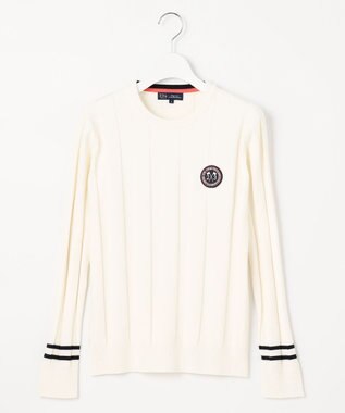 23区GOLF 【WOMEN】【WEB&一部店舗限定】ワイドリブ カラーニット ホワイト系