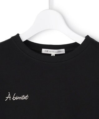 23区 【先行予約】バック刺繍 メッセージロゴ Tシャツ ブラック系