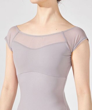 Chacott フレンチスリーブレオタード グレージュ