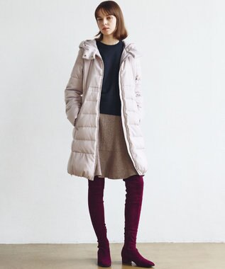 組曲 【8色展開・前後着用可】ウールカシミヤミックス パフスリーブ ニット ネイビー系