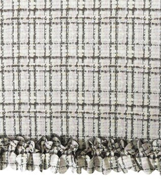 MOONBAT 【晴雨兼用日傘】LANVIN en Bleu (ランバン オン ブルー) 長傘 ドビーフリル 遮光 遮熱 UV ダークグレー（ツイードプリント）