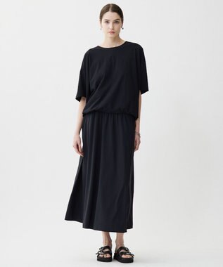 ICB L 【UVカット・接触冷感・速乾・洗える】マットスキューバ ドルマンスリーブプルオーバー ブラック系