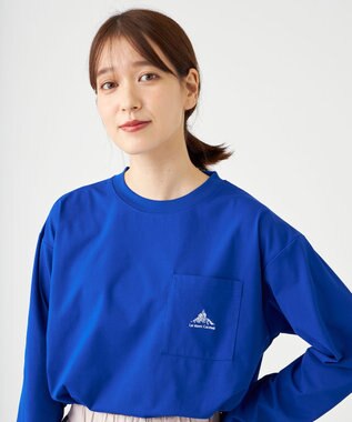SHARE PARK LADIES 【UVカット・吸水速乾・ストレッチ・軽量 】刺繍ポケットＴシャツ（S・Mサイズ） ブルー系