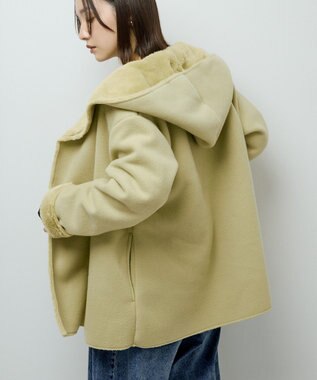 Green Parks フーディガウンコート Yellow