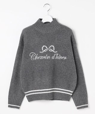 Feroux レタードハイネック プルオーバー グレー系