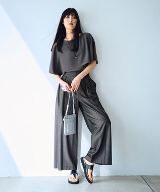 uncrave 【手洗い可】シャンブレー タック パンツ（uncrave WHITE） インディゴ