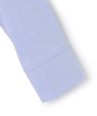 ICB L 【洗える】 コンパクトスムース シャツカラーカットソー サックスブルー系