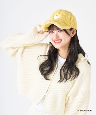 MOONBAT Care Bears(ケアベア) ボアキャップ 帽子 手洗い可能 サイズ調整可能 ライトイエロー