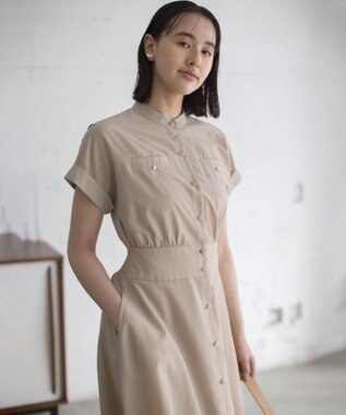 組曲 【WEB限定】シアーボイルワンピース ベージュ系