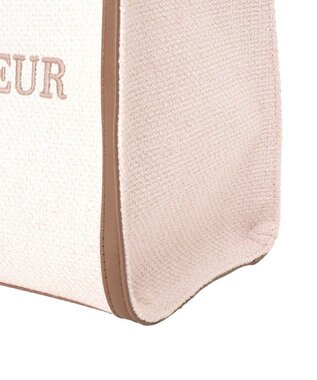 Maison de FLEUR スカーフ付きツイードスクエア２Ｗａｙトート Pink