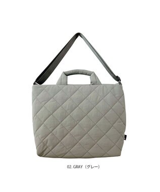 ROOTOTE 1265【撥水加工】SN.ミディアム2way.ダイヤキルト-F 02：グレー