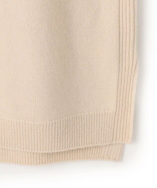 23区 S 【洗える】ウールカシミヤ カラーブロック チュニック ニット ライムグリーン