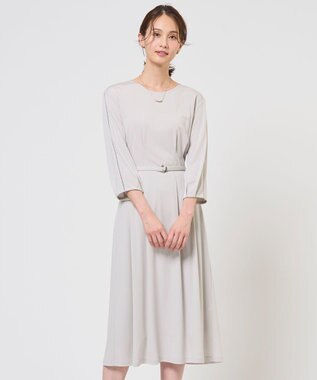 J.PRESS LADIES S トリアセスムース フレア ワンピース