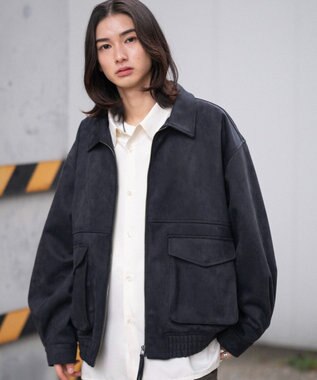 WEGO 【ユニセックス着用ITEM/MLサイズ展開】フライトジャケット ブラック中濃色